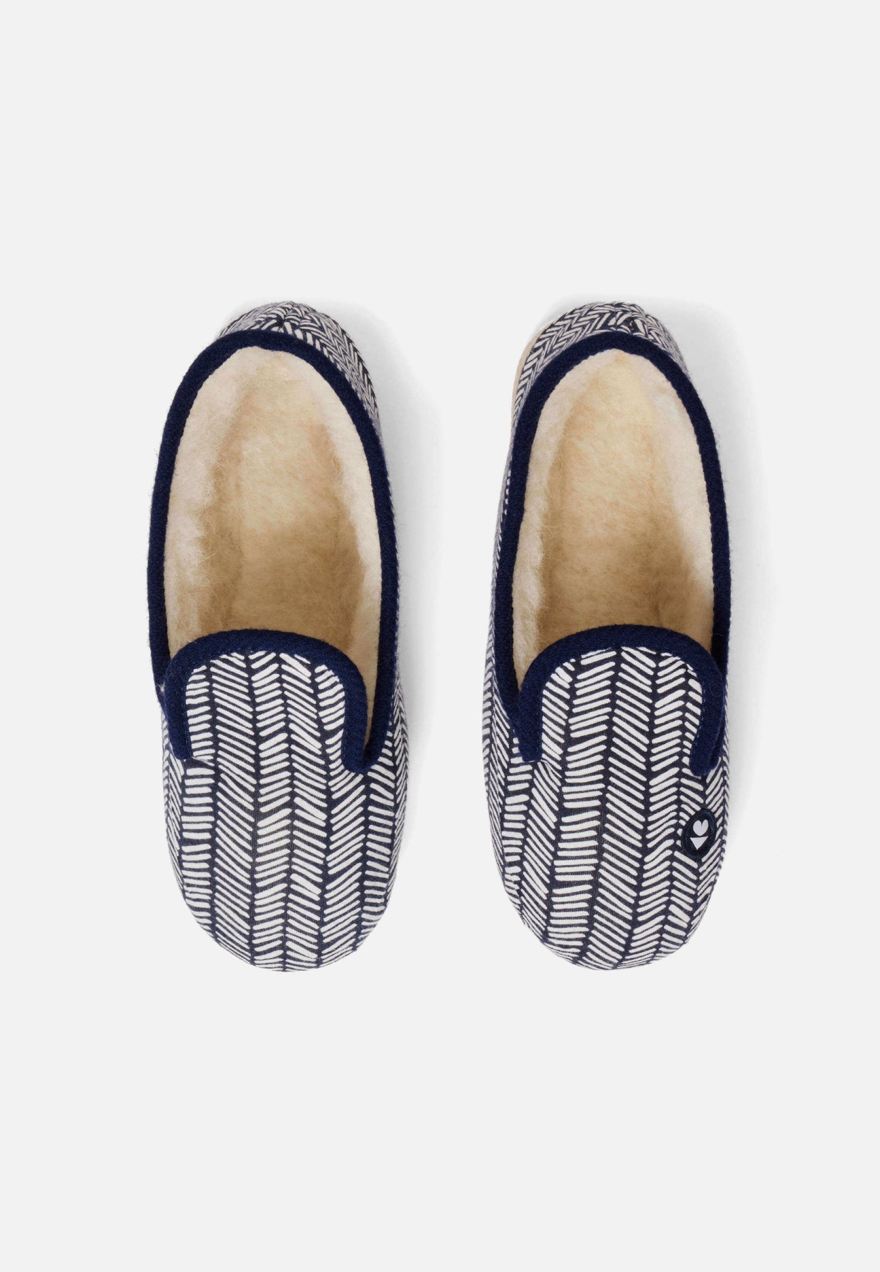 Chaussons d'intérieur en laine - Pantoufles Chevron