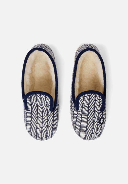 Chaussons d'intérieur en laine - Pantoufles Chevron
