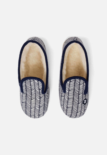 Chaussons d'intérieur en laine - Pantoufles Chevron