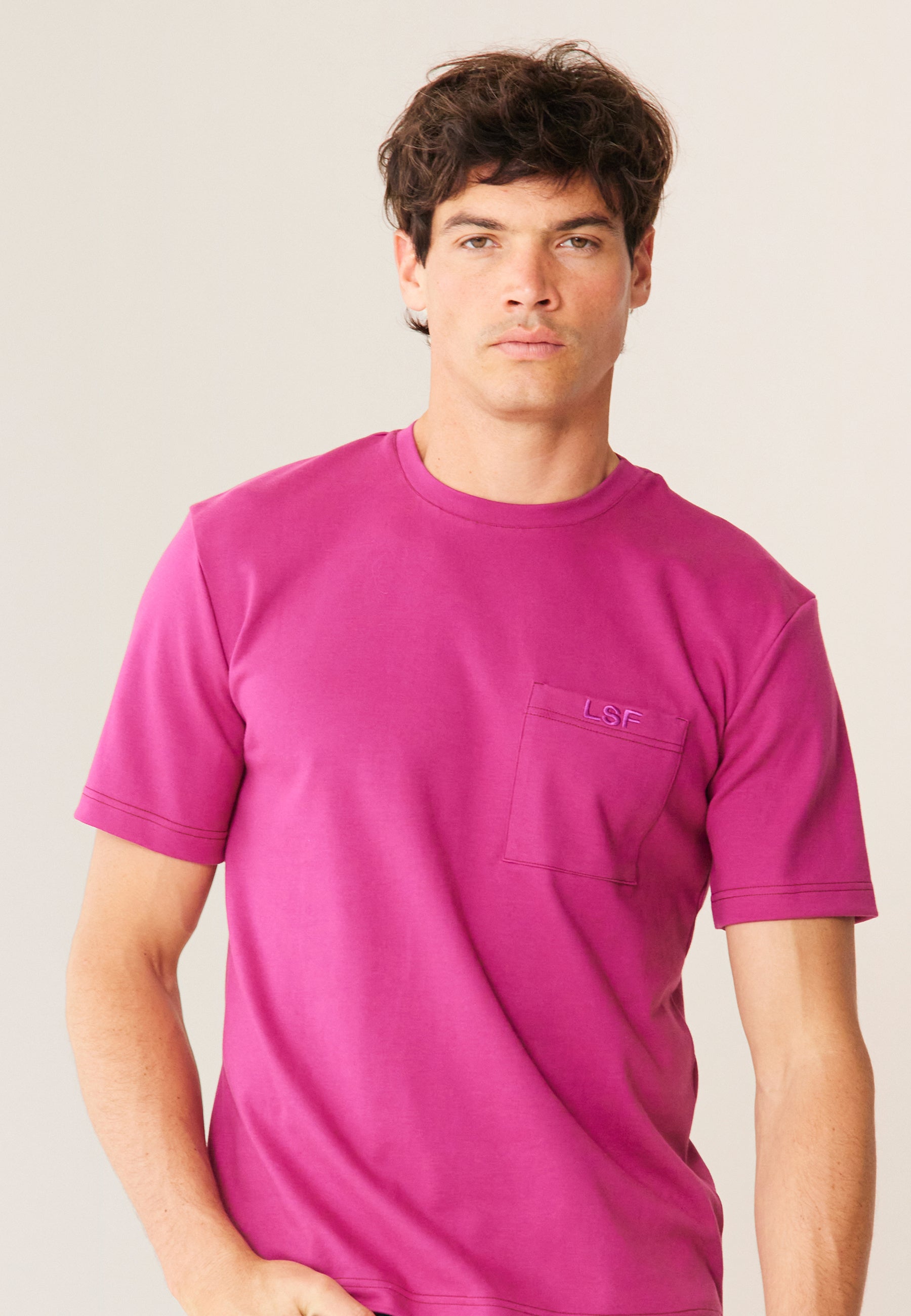 Men's cotton T-shirt - Sasha Betterave