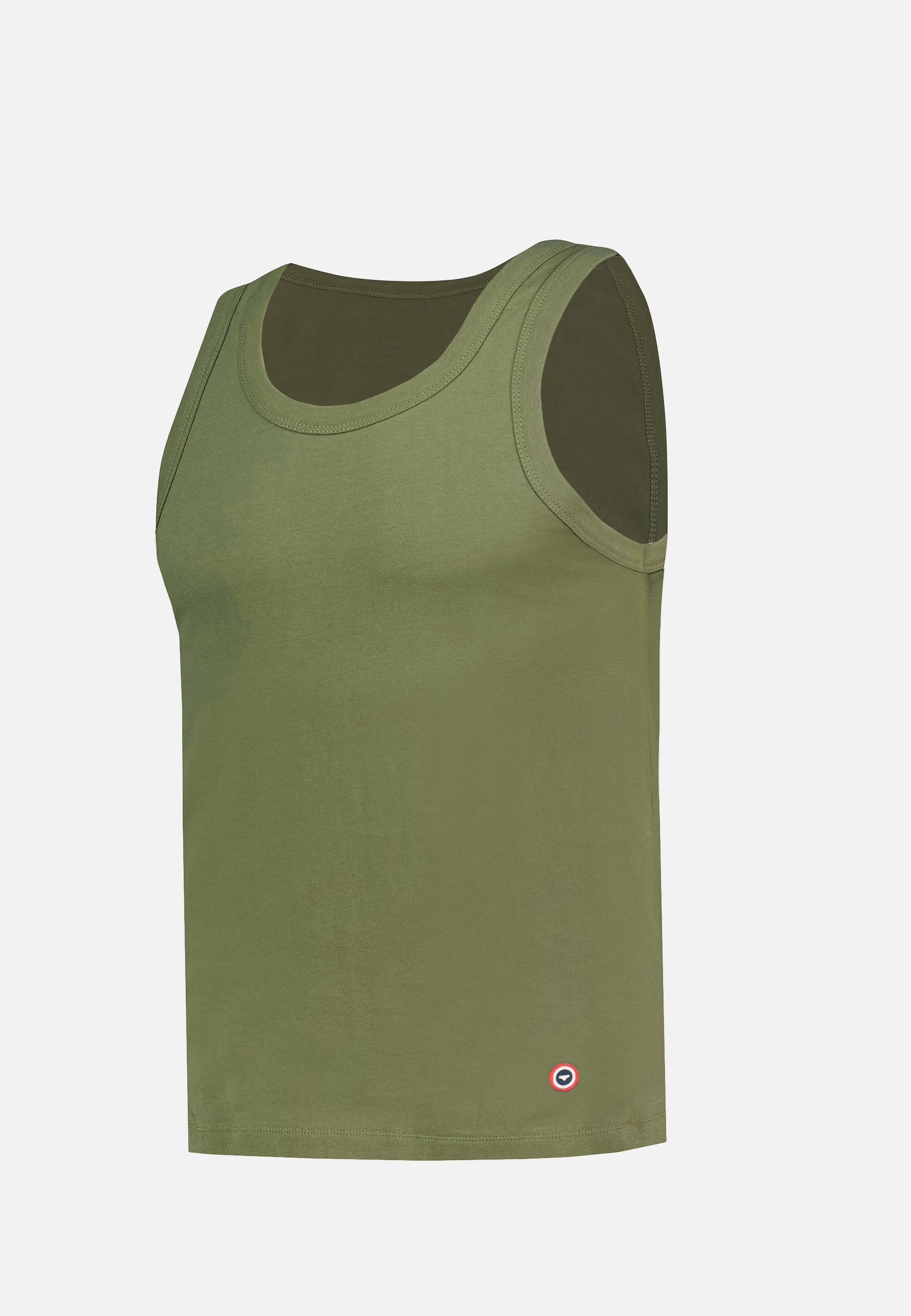 Débardeur homme vert en coton - Fulminant Kaki Veronese