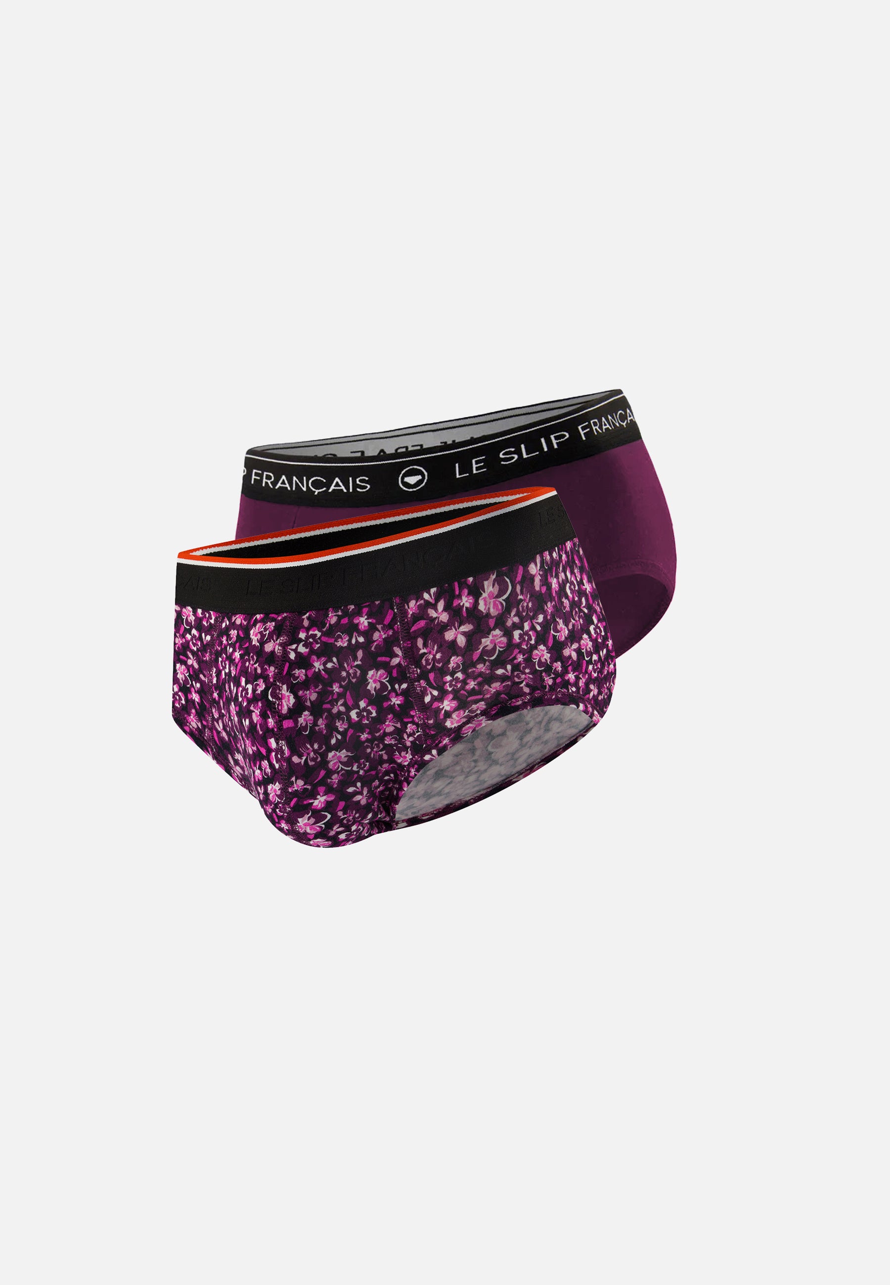 Lot de 2 slips en coton - Slips Prune Hibiscus Prune