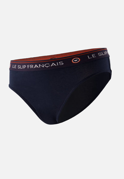 Culotte taille haute marine en coton - Rieuse Marine