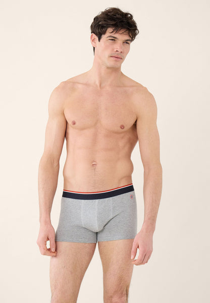 Boxer gris en coton avec cocarde - Marius Gris Chine
