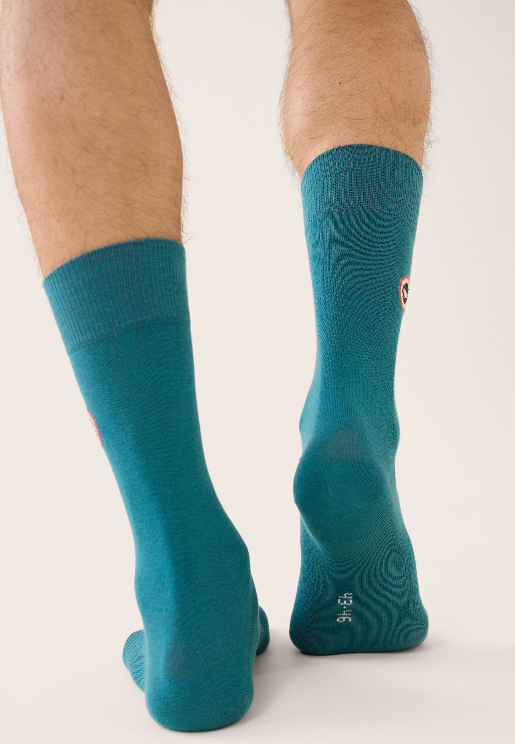 Chaussettes mi-hautes unies bleu - Robuste Bleu Canard
