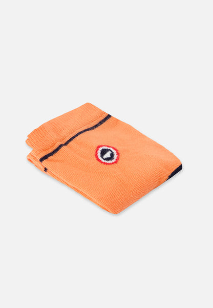 Set of 2 mid-calf cotton socks - Pink Peach Navy Leopard Print Socks