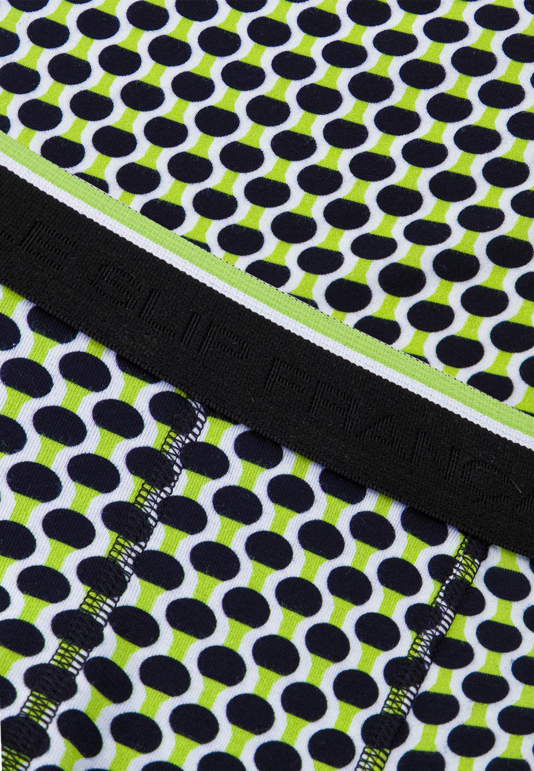 Boxer à motif raquettes jaune anis en coton - Marius Raquettes Jaune Anis