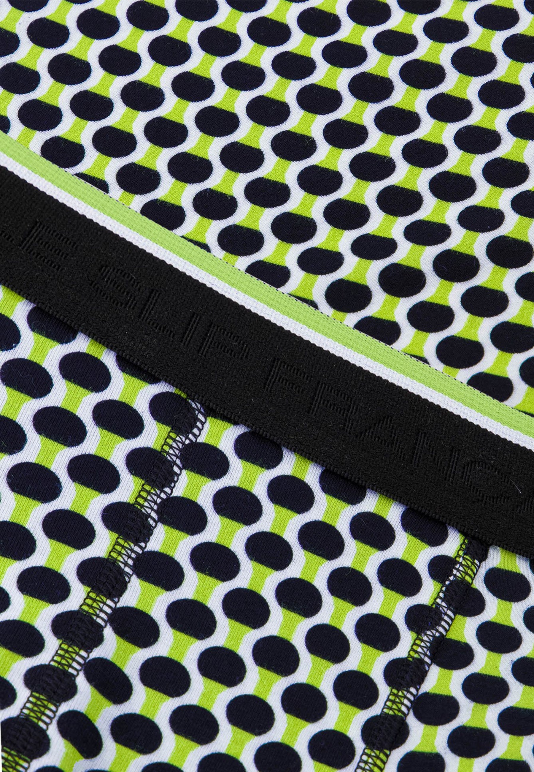 Boxer à motif raquettes jaune anis en coton - Marius Raquettes Jaune Anis