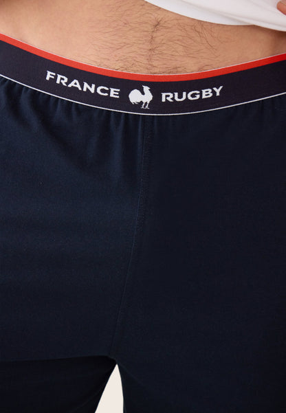 Ensemble pyjama haut et short bleu marine XV De France - Pyjama Haut Manches Courtes Formidable Et Bas De Pyjama Court Zouzou Marine XV De France