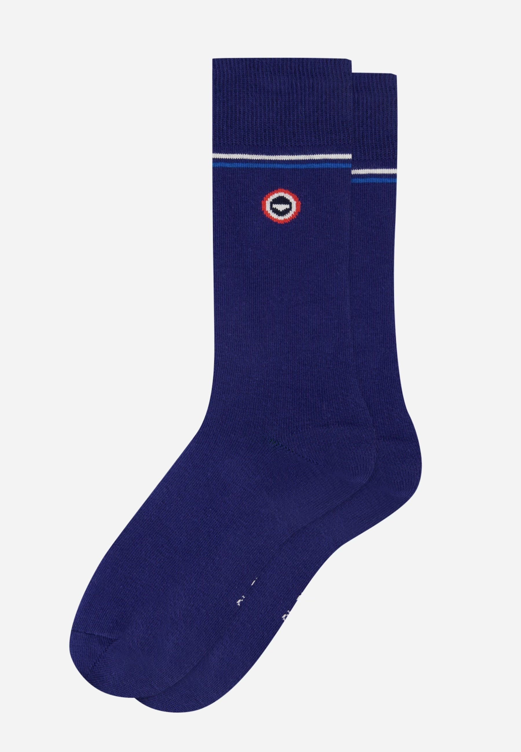 Chaussettes mi-hautes bleues fantaisie - Lucas Bleu