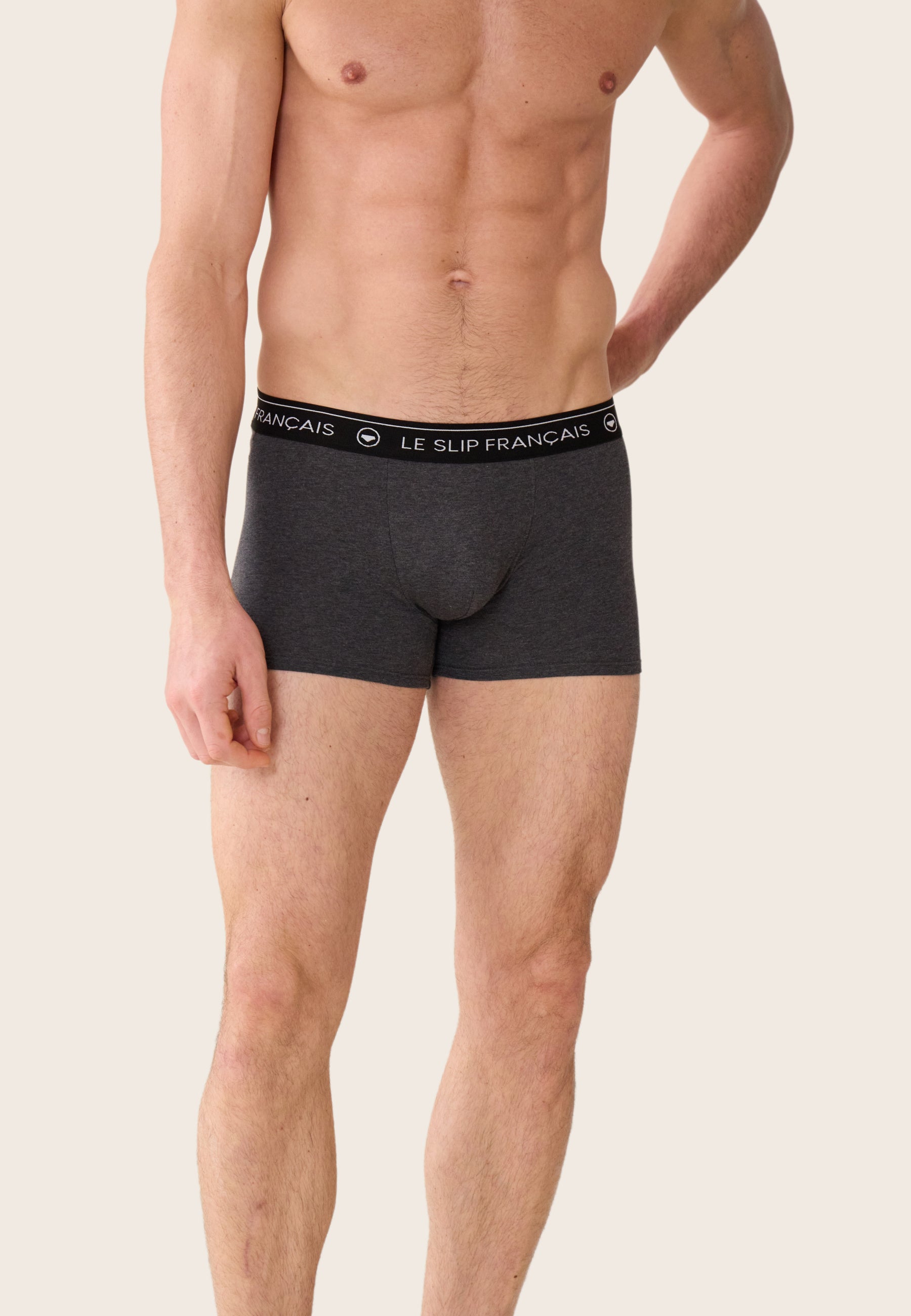Boxer gris en coton - Redoutable Gris Anthracite
