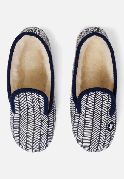Charentaises chevron - Chaussons D'Intérieur En Laine