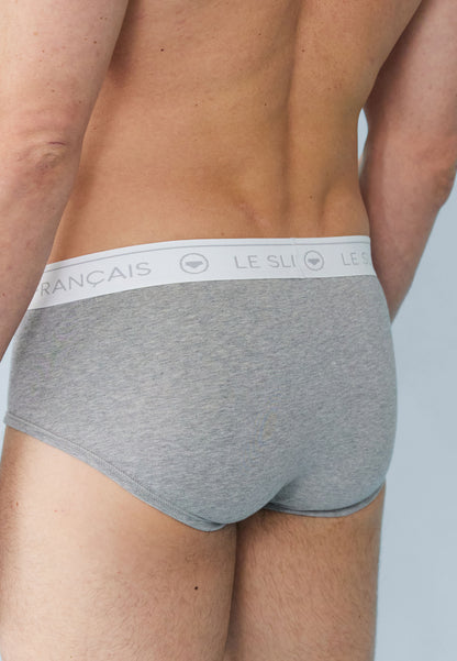 Lot de 3 slips en coton - Slips nuances de gris