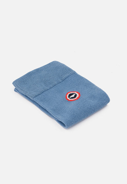 Chaussettes mi-hautes bleu en coton - Robuste Bleu Jean