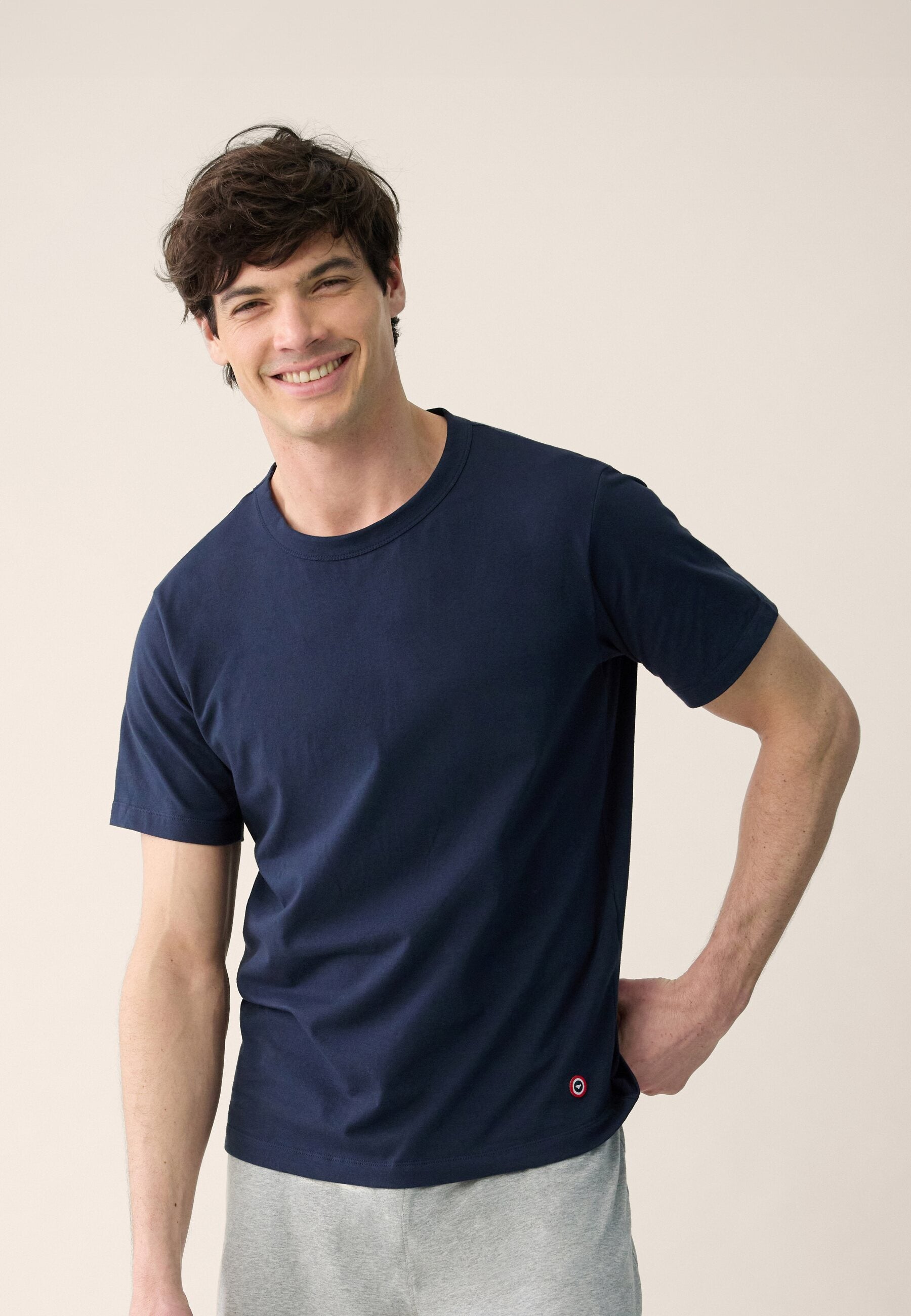 Lot de 2 t-shirts manches courtes en coton - T-Shirts Manches Courtes Formidable Vert Forêt Marine