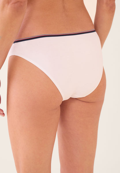 Cotton triangle bra and panty set - Seductive Lucette White