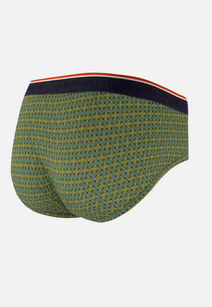 Slip vert à motif ornement en coton - Terrible Ornement Veronese