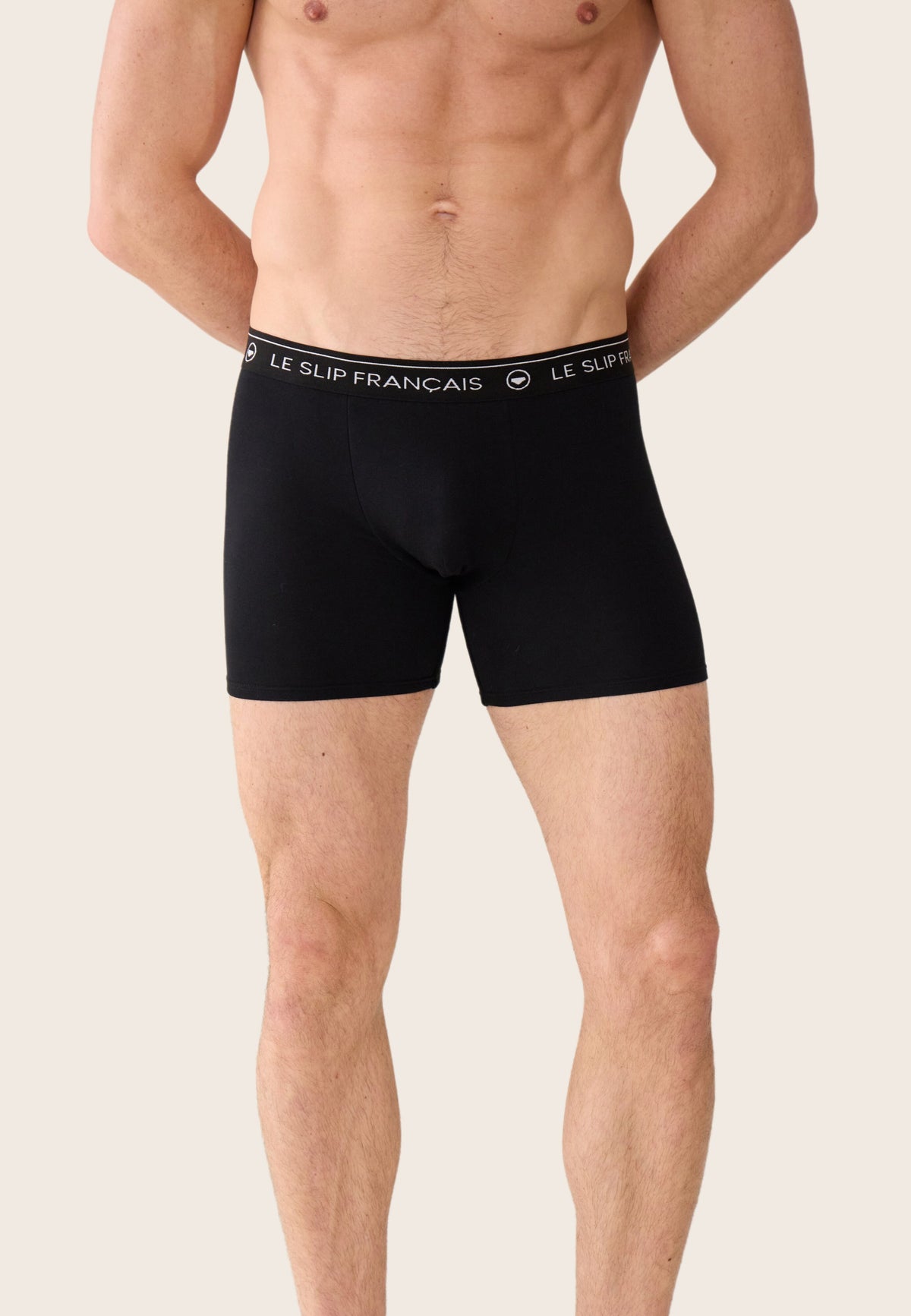 Boxer long noir en coton - Redoutable Long Noir