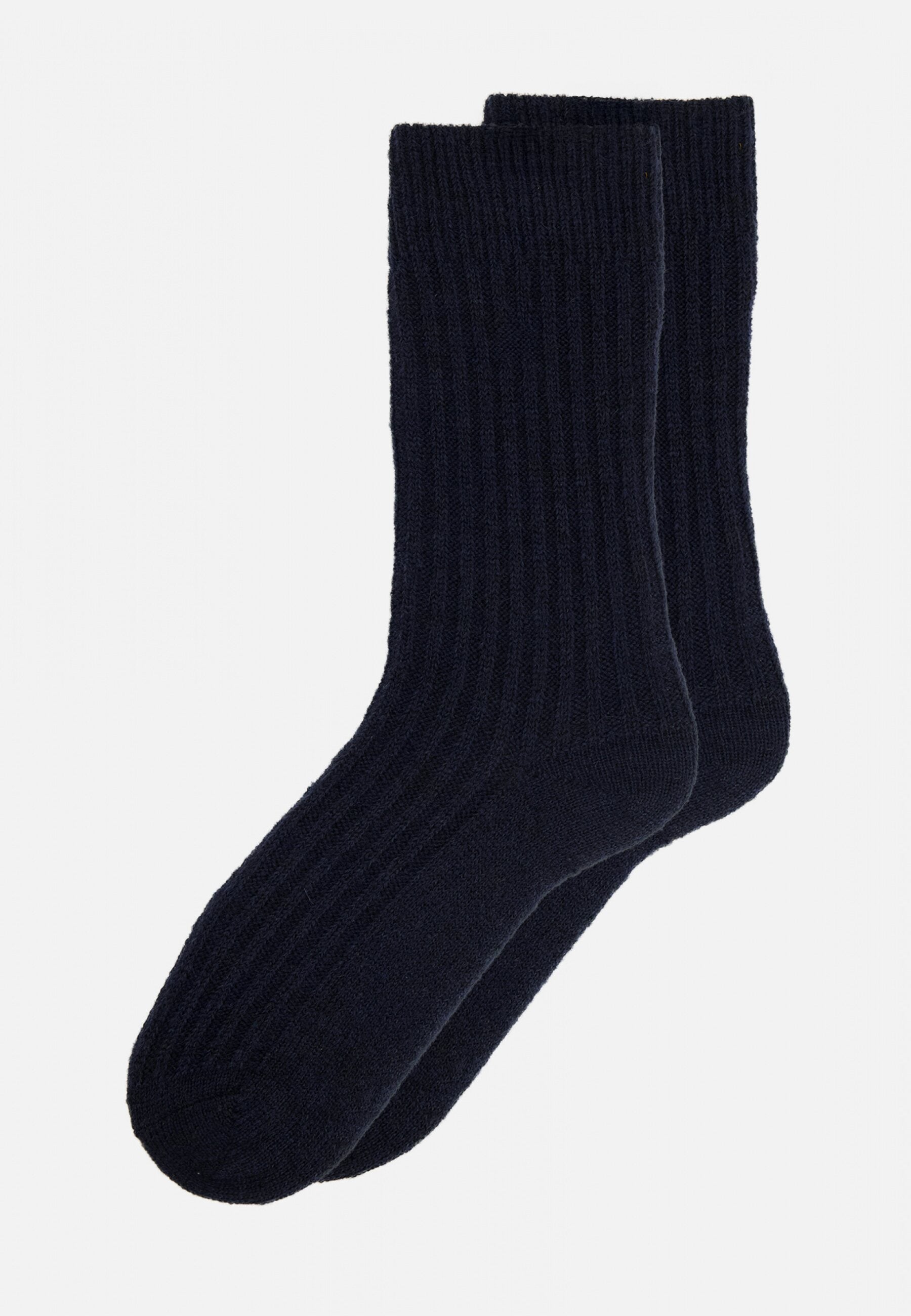 Lot de 2 chaussettes mi-hautes bleu marine et gris en mohair - Chaussettes Bleu Marine Gris