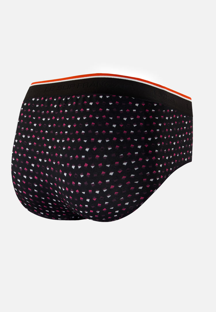 Slip noir à motif petit carré - Terrible Petits Carres Noir - Le Slip Français - 7