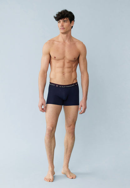 Lot de 3 boxers marine en coton - Boxers Marine