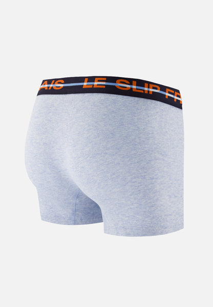 Boxer bleu en coton - Redoutable Bleu Ciel Chiné