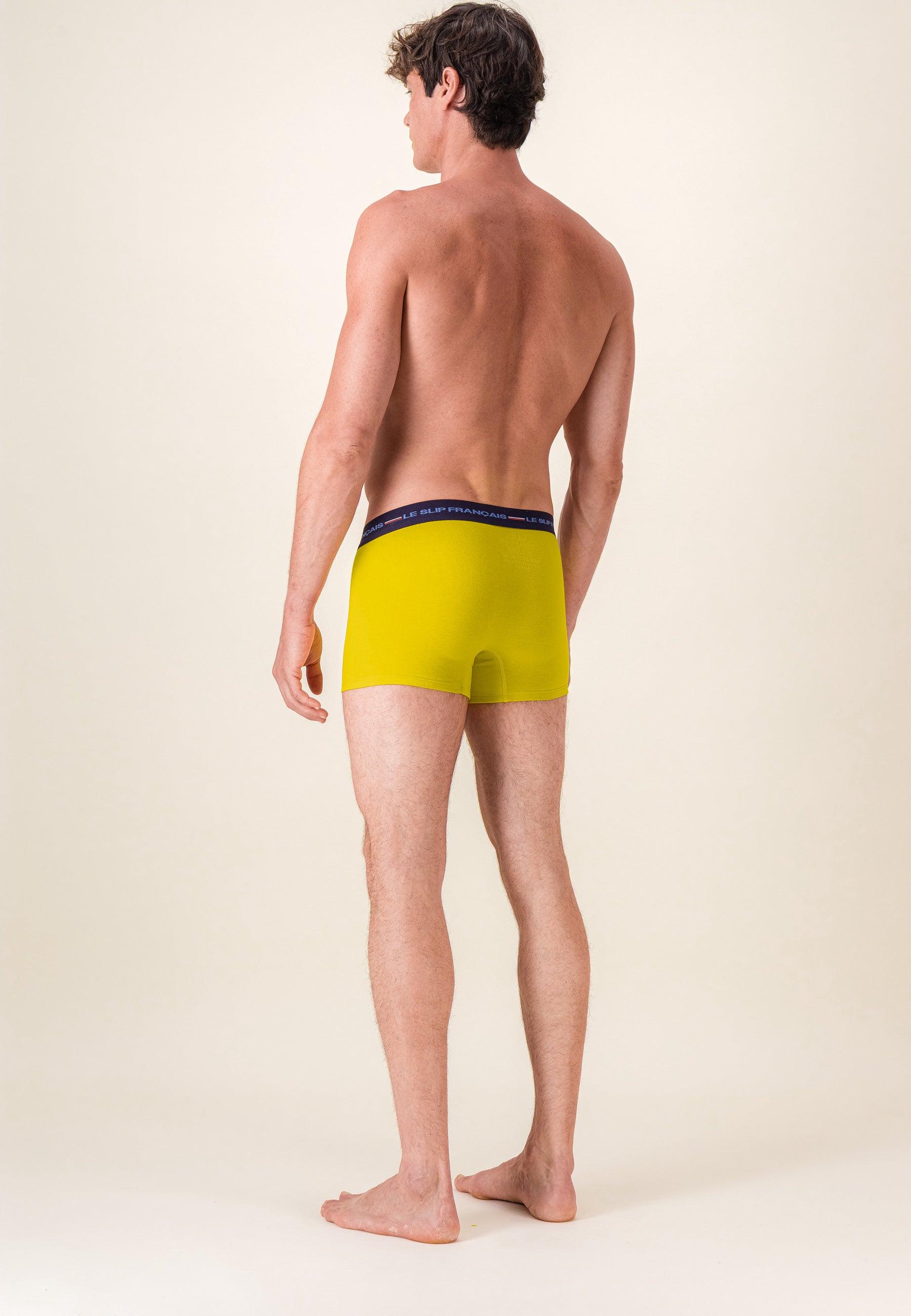 Lot de 2 boxers en coton - Boxers Marine Jaune Citron Brodé sucer la roue