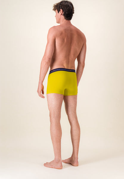 Lot de 2 boxers en coton - Boxers Marine Jaune Citron Brodé sucer la roue