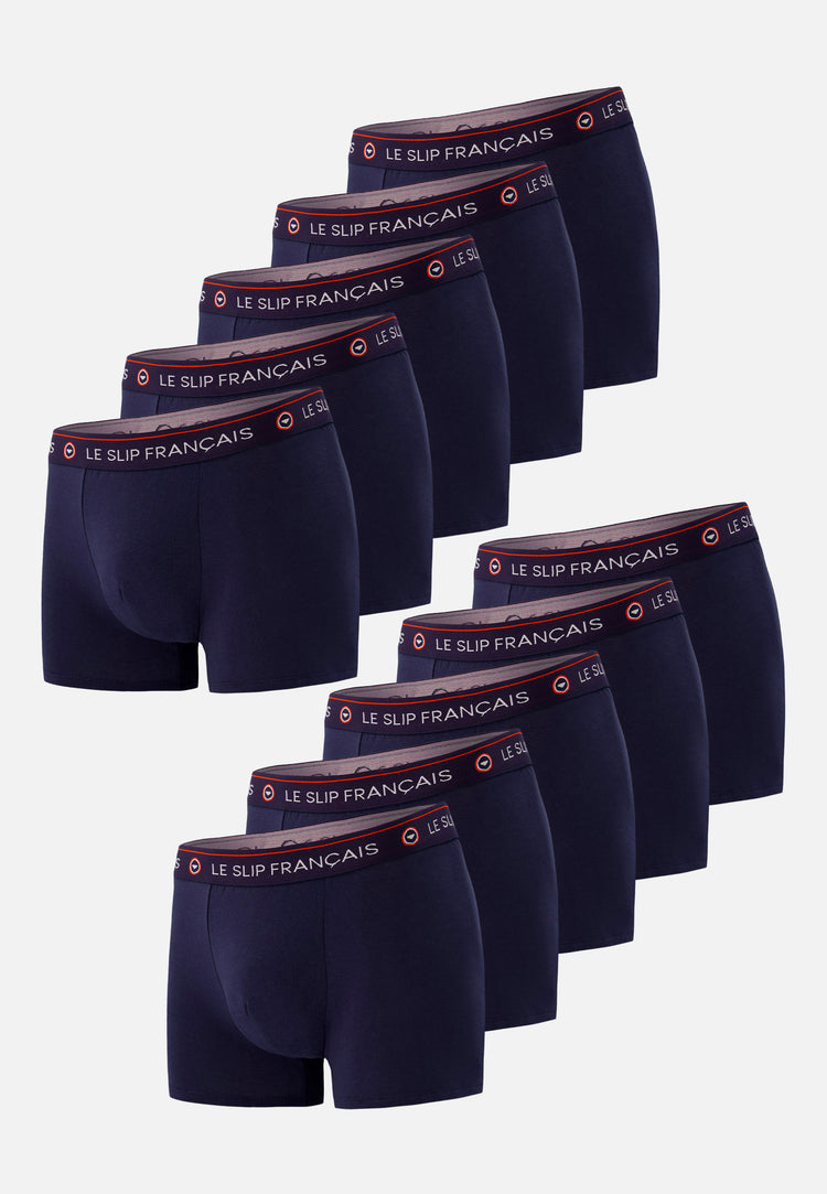 Pack Dix Boxer Redoutable Marine - Le Slip Français - 1