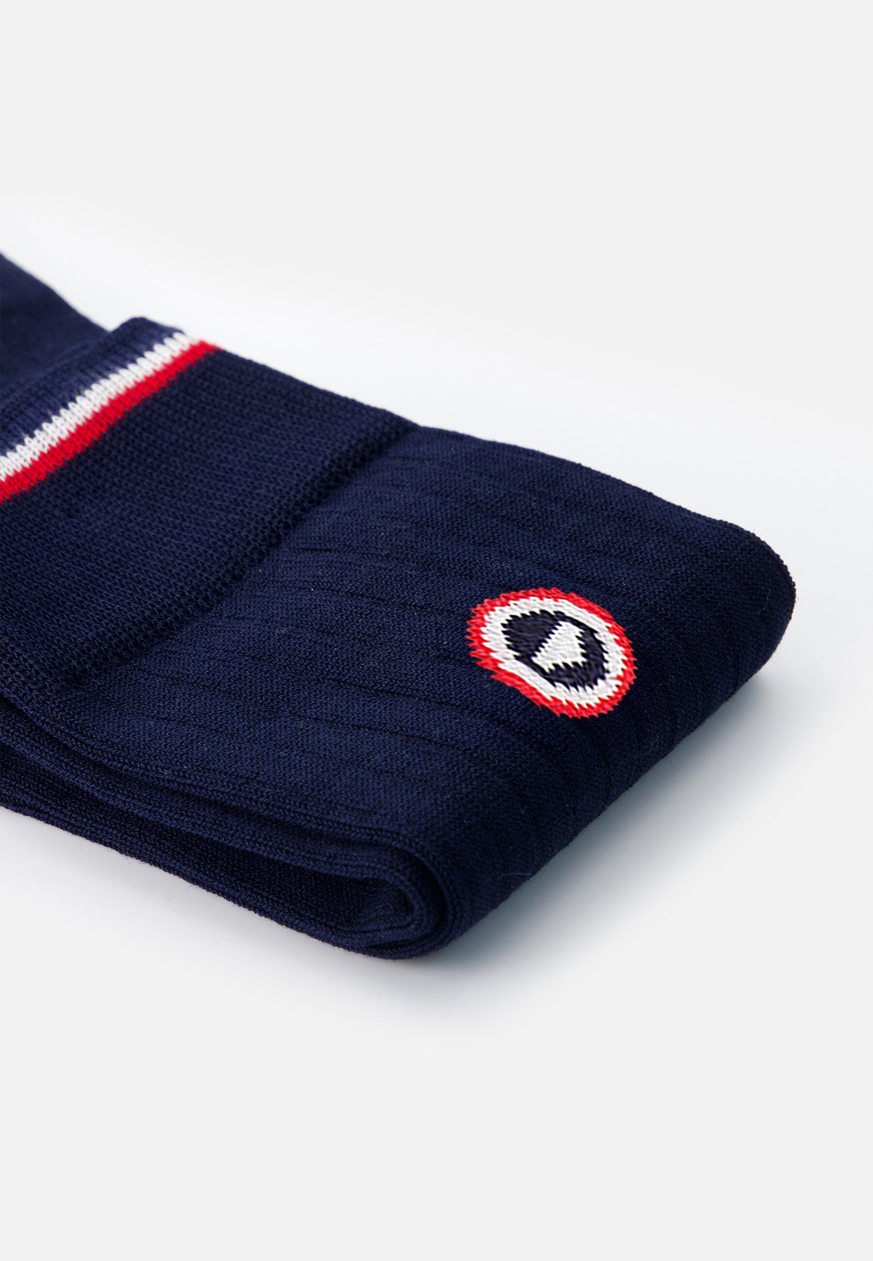 Chaussettes mi-hautes bleu marine en fil d'Écosse - Nessy Bleu