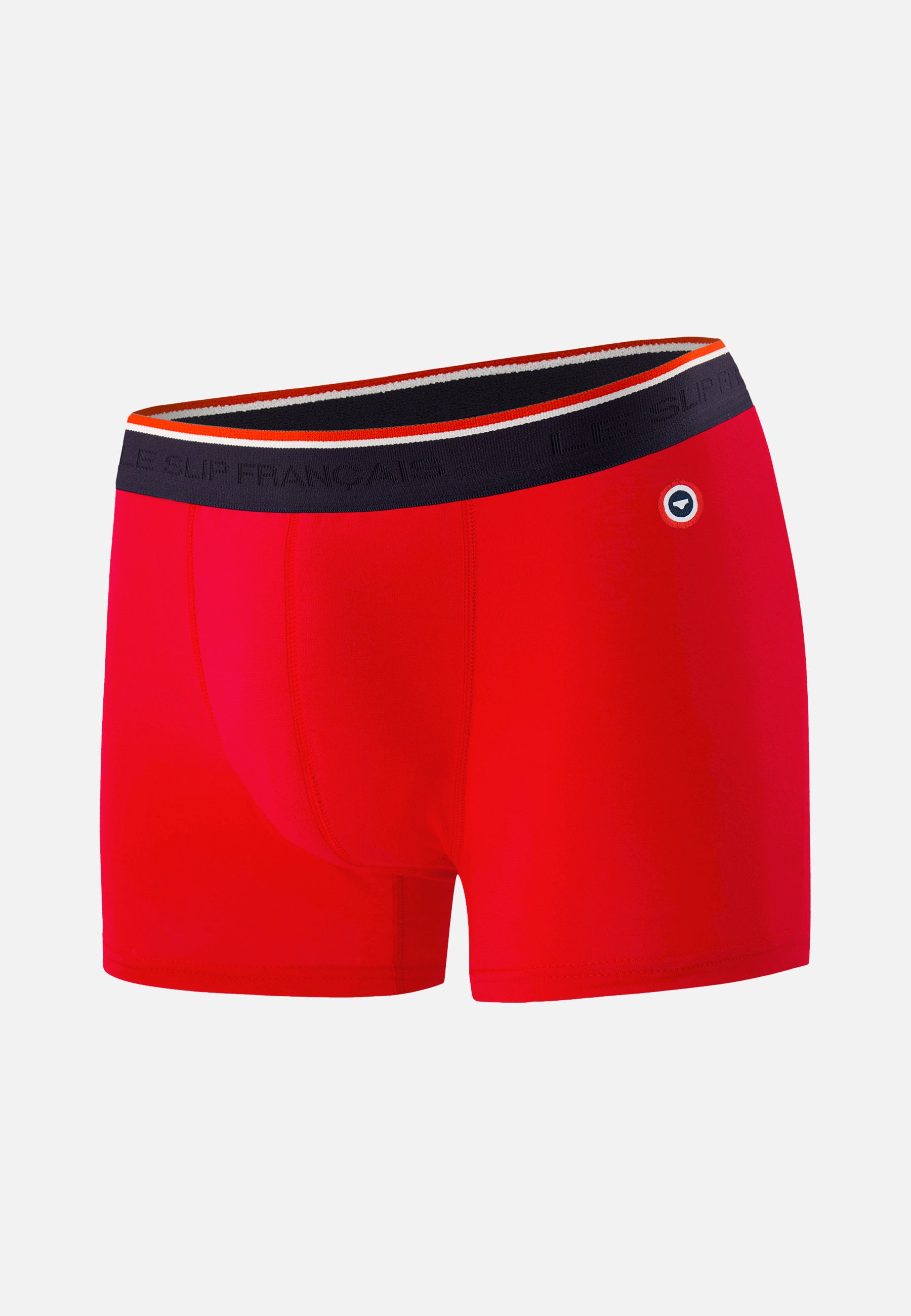 Boxer rouge en coton avec cocarde - Marius Rouge