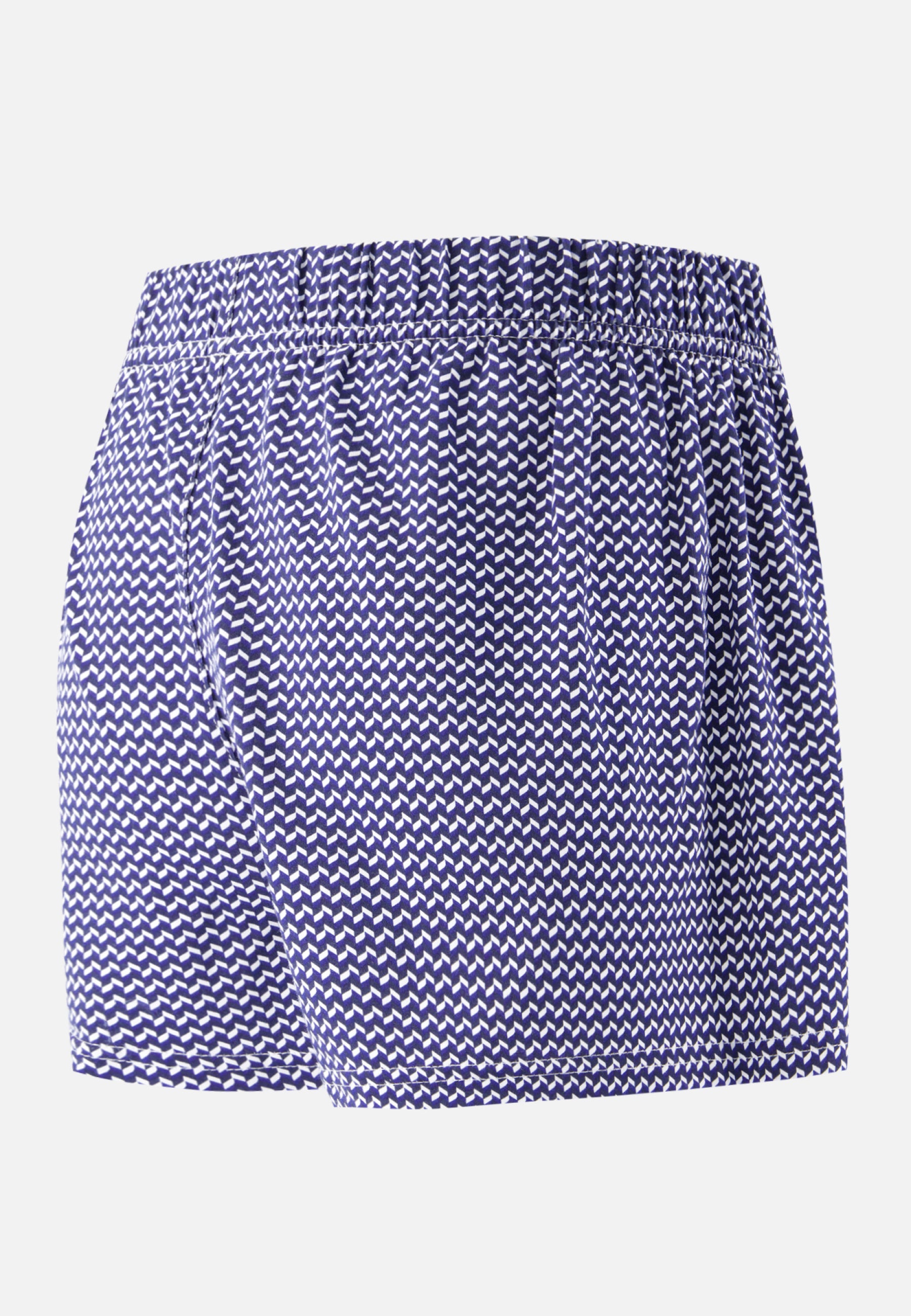Caleçon à chevrons bleu blanc noir en jersey de coton - Fredo Chevron Bbn
