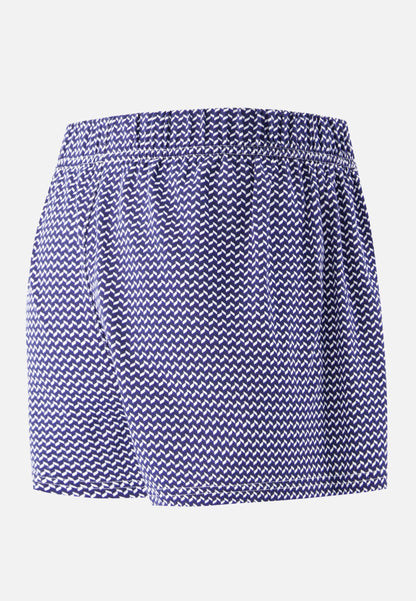Caleçon à chevrons bleu blanc noir en jersey de coton - Fredo Chevron
