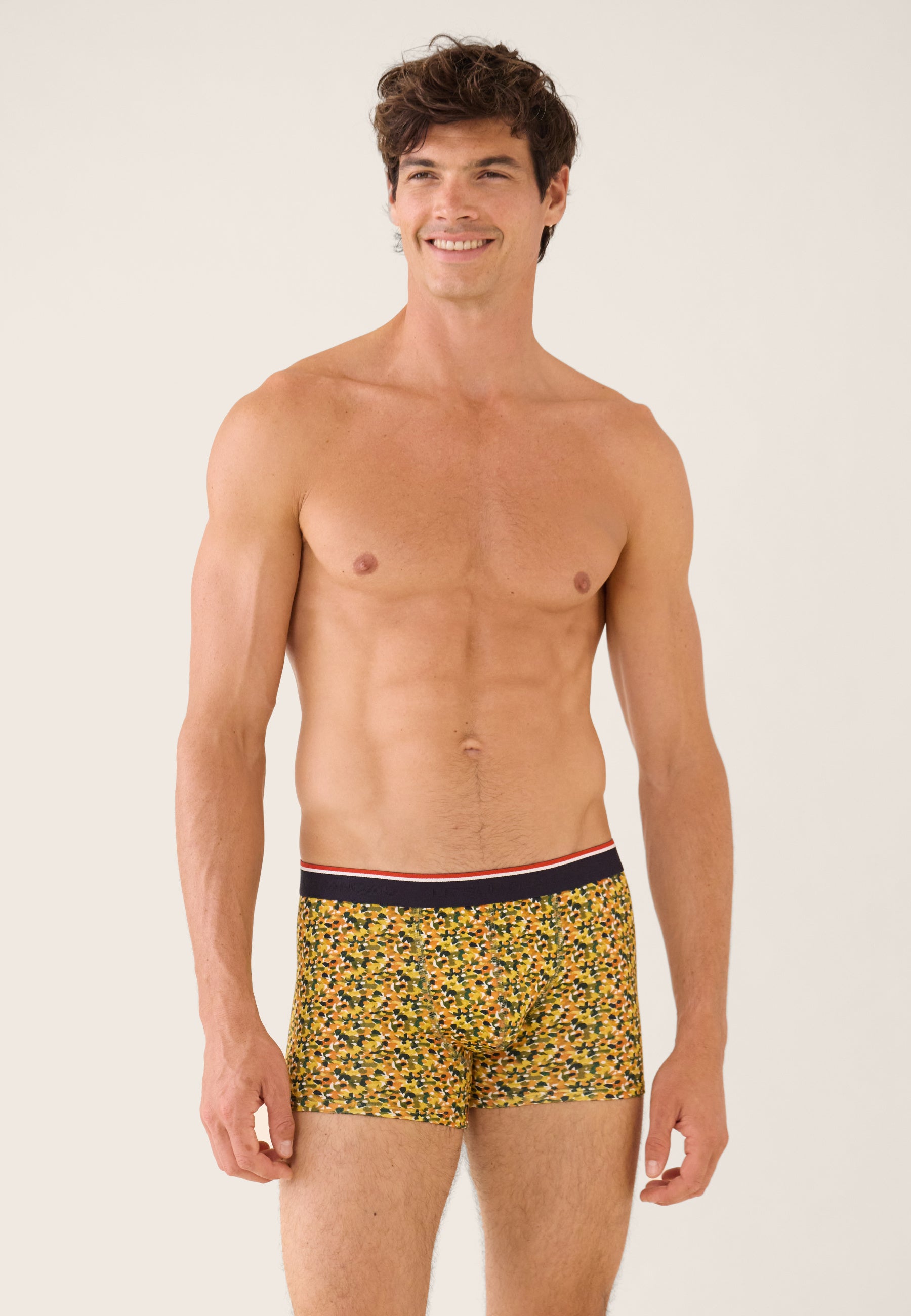 Pack of 2 Khaki Veronese Confetti Yellow Boxers - Khaki Veronese Confetti Yellow Boxers