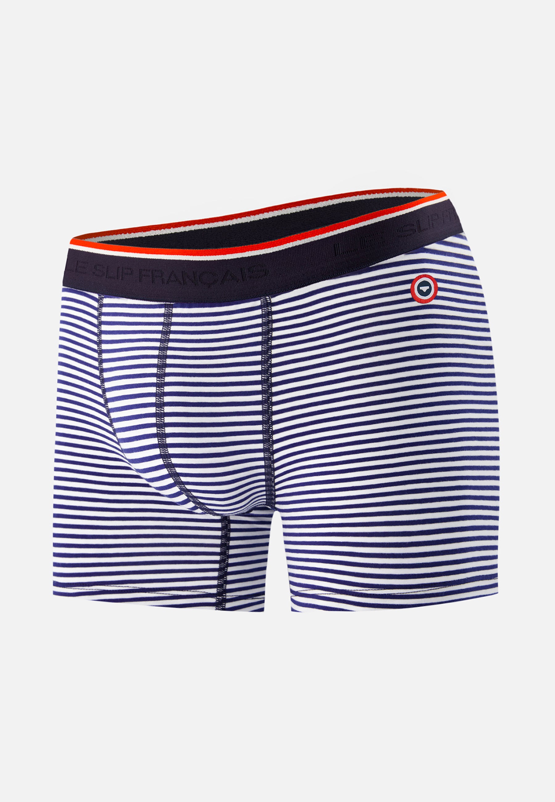 Boxer long marinière bleu en coton - Michel Mariniere Bleu