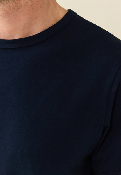 Ensemble de pyjama t-shirt et short en coton - Ensemble pyjama Tristan Bleu Marine Sens Glycine