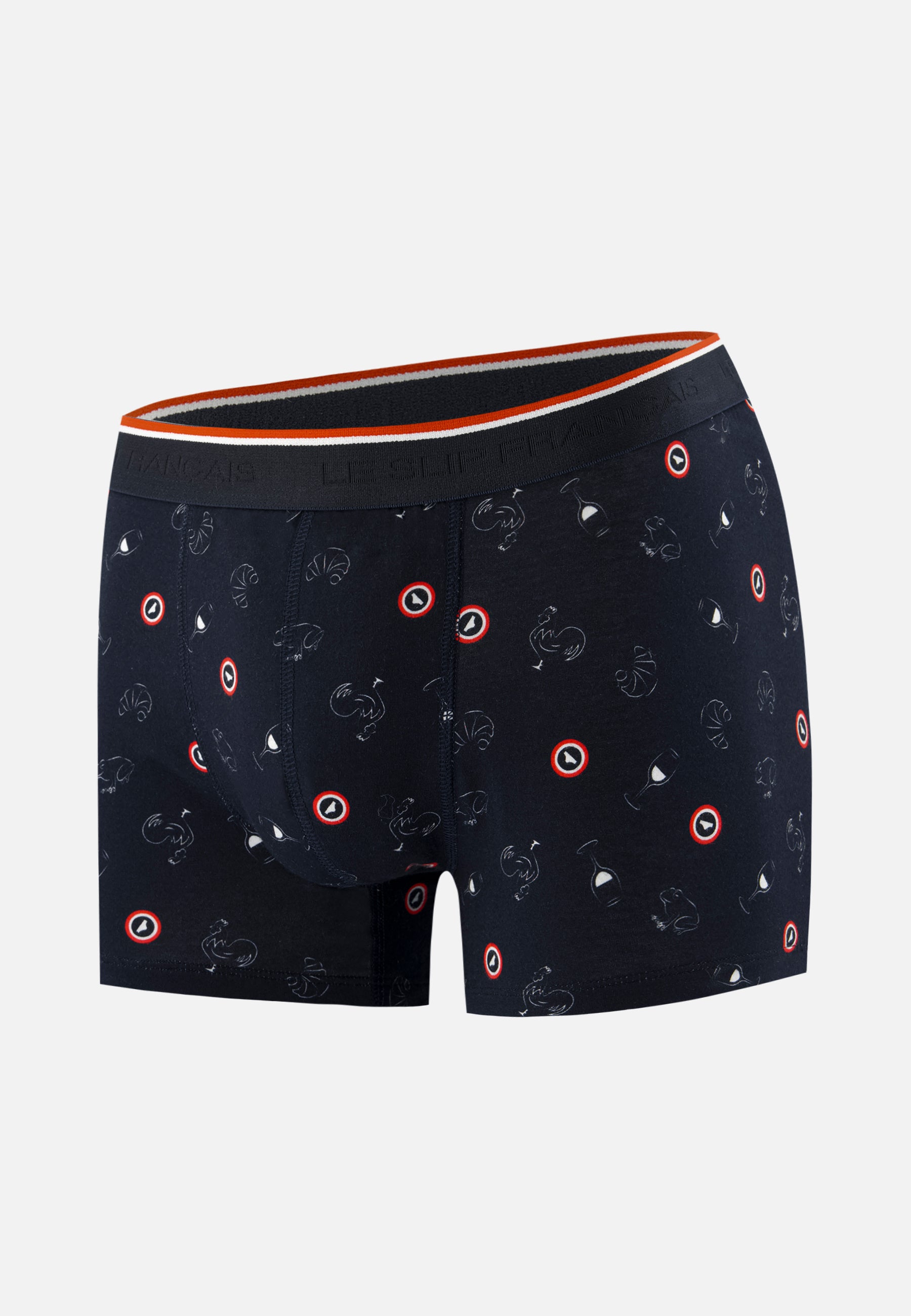 Boxer bleu à motifs français en coton - Marius La vie en slip