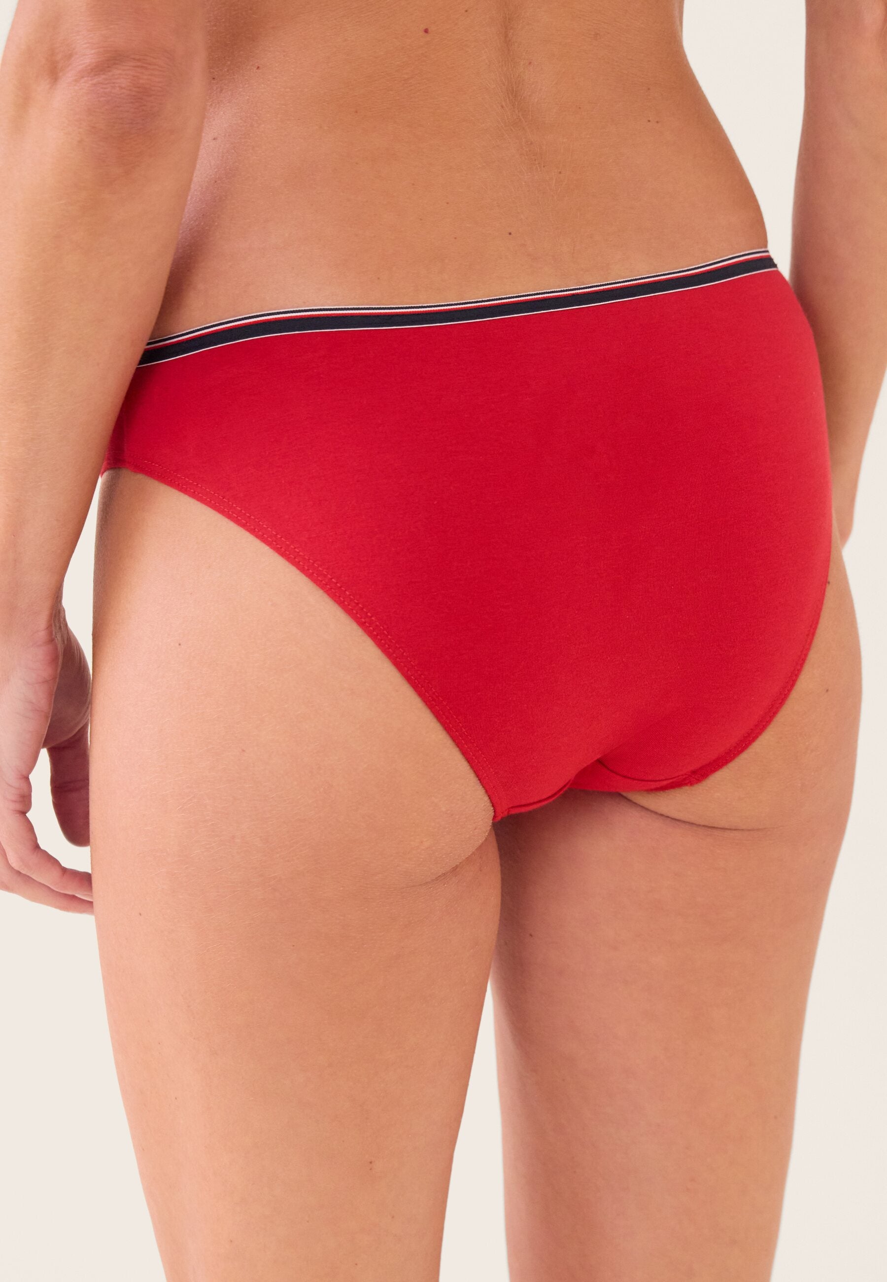 Lot de 3 culottes en coton - Lucette Marine Blanc Rouge Cerise