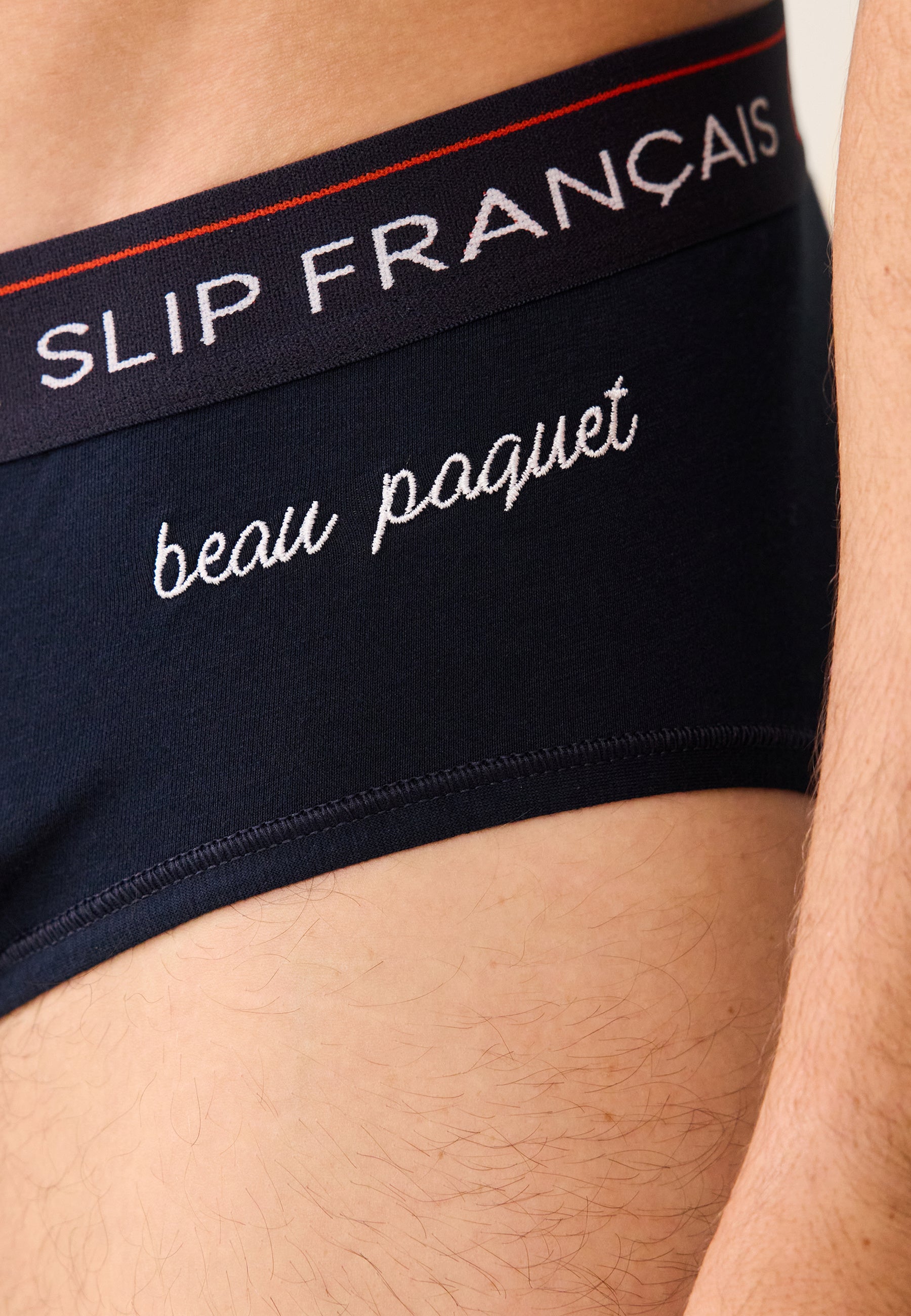 Le slip Francais フランス製ブリーフ Slip en coton Slip en coton - Intrepide Marine Beau Paquet - Intrepide