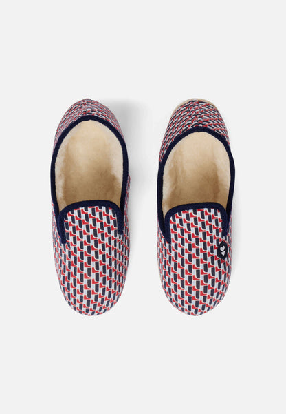 Chaussons d'intérieur en laine - Pantoufles Petit Pont Rouge