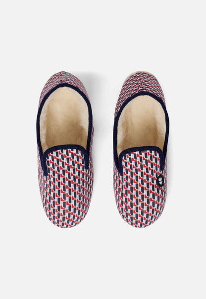 Chaussons d'intérieur en laine - Pantoufles Petit Pont Rouge