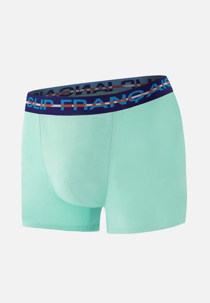 Green cotton boxer shorts - Redoutable Azure Green