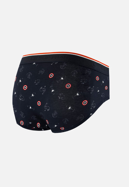 Slip bleu à motifs français en coton - Intrépide La Vie En Slip
