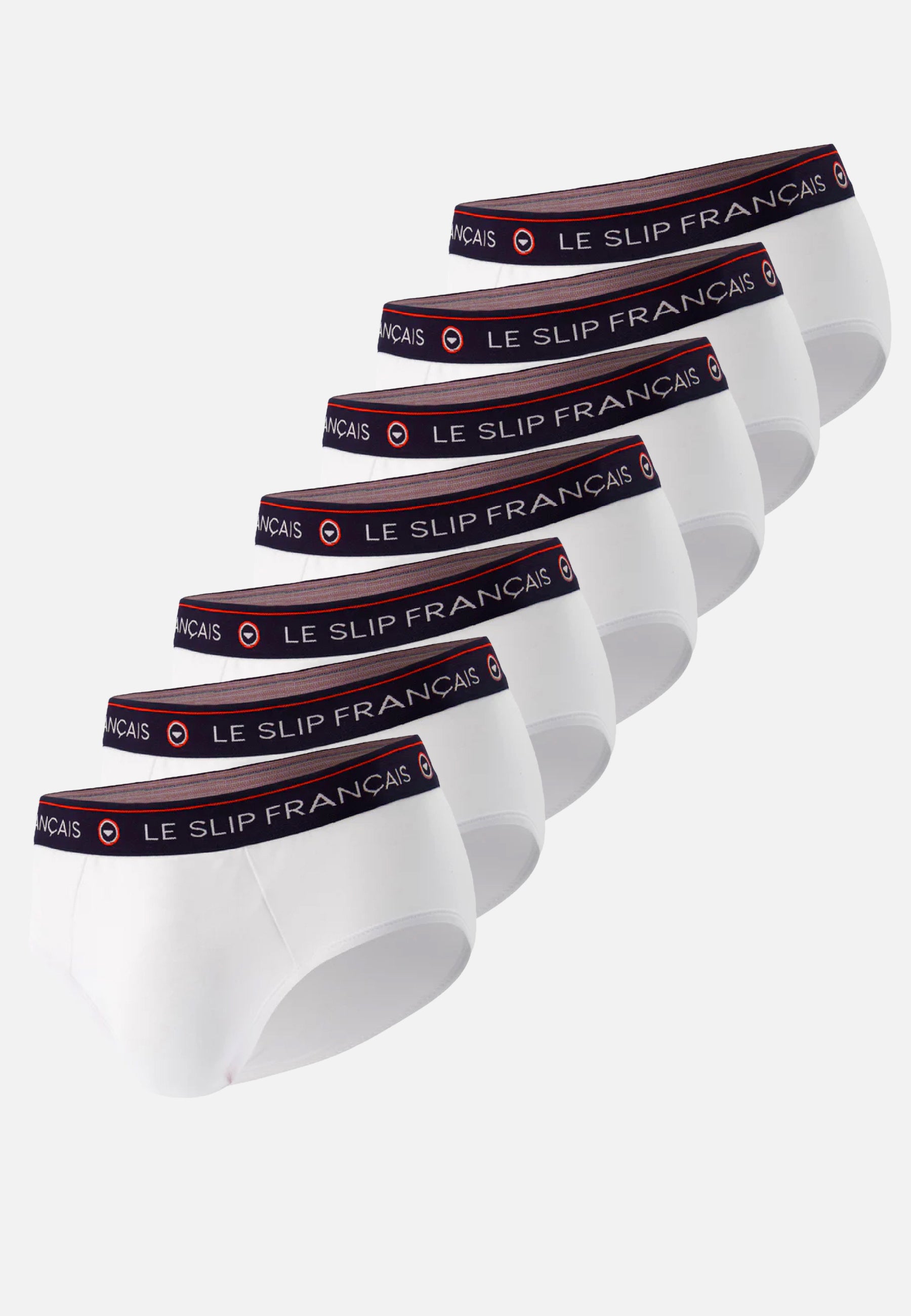 Pack Lot de 7 slips en coton - Semainier Slip Intrépide Blanc