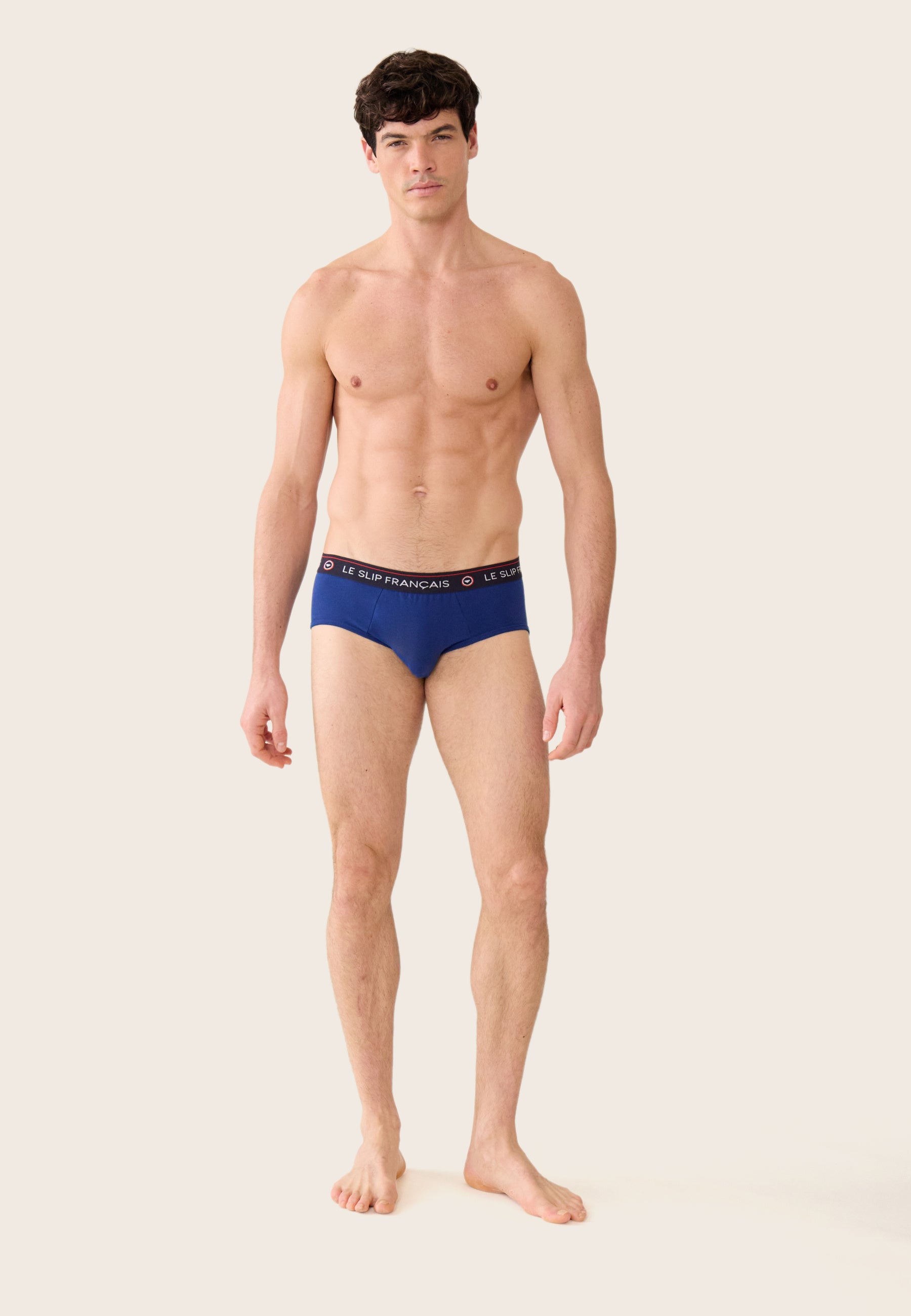Pack of 3 cotton briefs - Navy Blue, Denim Blue and Indigo