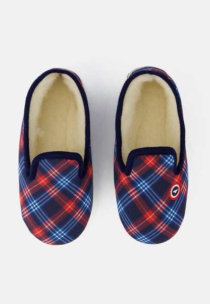 Indoor slippers - Blue White Red Tartan slippers