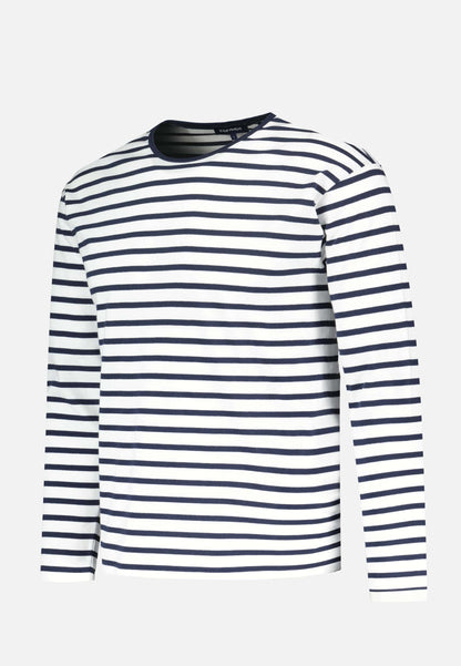 Blue striped sailor shirt - Unisex long-sleeved sailor shirt