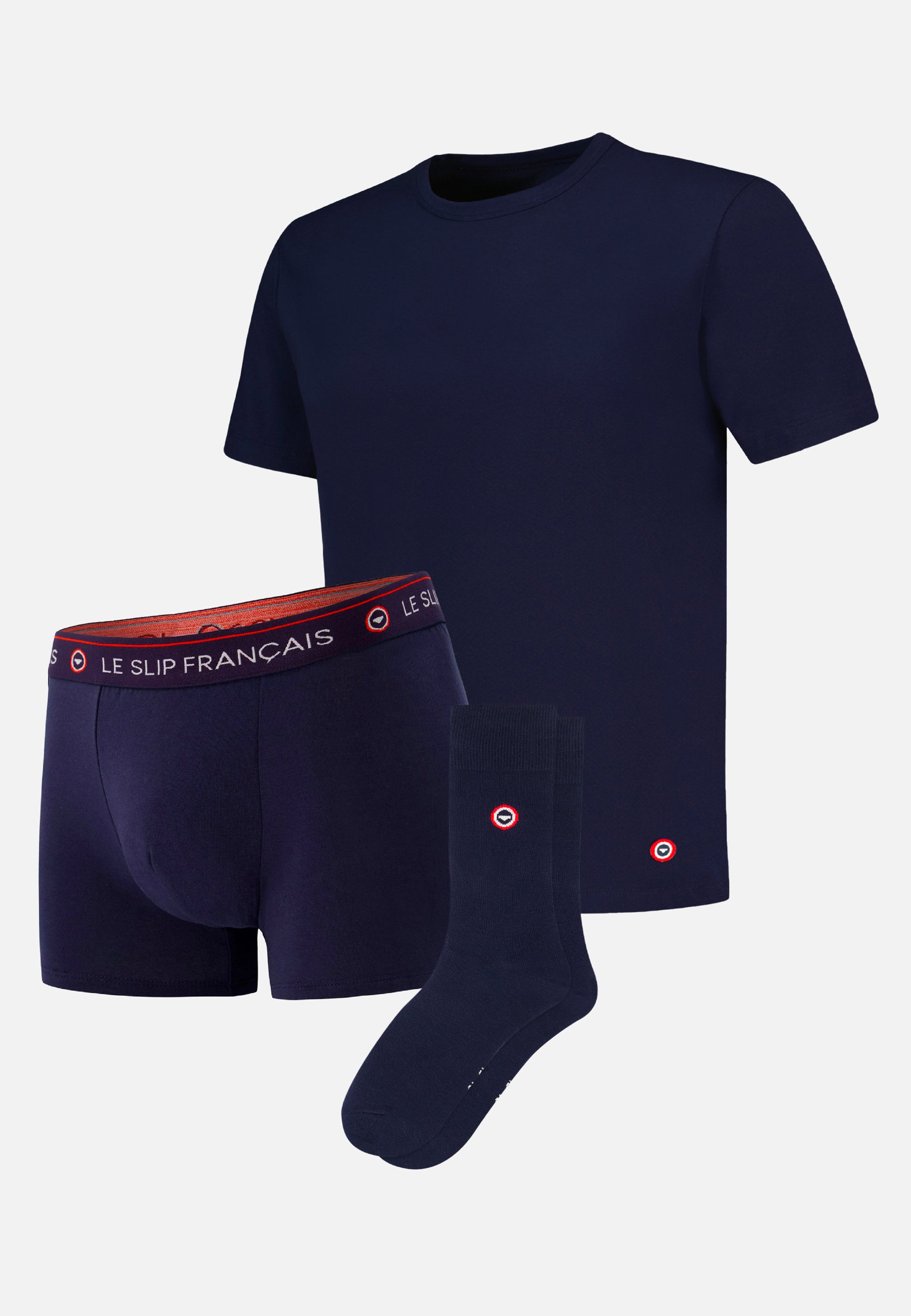 Pack of Formidable Boxer Shorts, Formidable T-shirt and Robust Navy Socks - Le Slip Français -  1