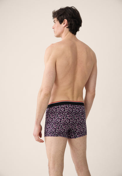Pack of 2 cotton boxer shorts - Gavotte Plum Boxer Shorts