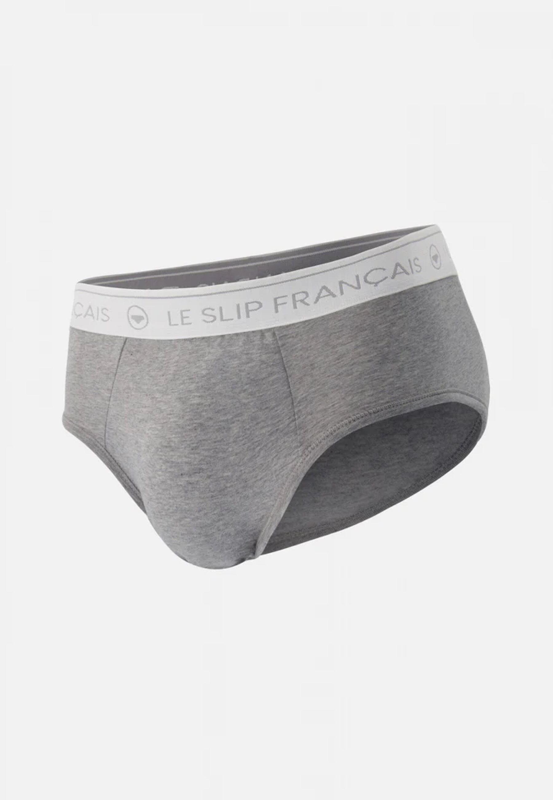 Slip gris en coton - Intrépide Gris Chiné